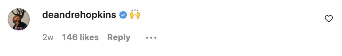 DeAndre Hopkins' Comment. 
